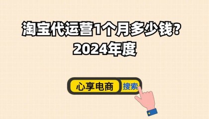 淘宝代运营1个月多少钱?2024年度