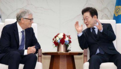 “时隔三年再次访韩” 韩媒：李在明会见比尔·盖茨