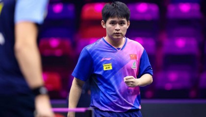 林诗栋遭遇战艰难取胜 国乒德国冠军赛全员进次轮