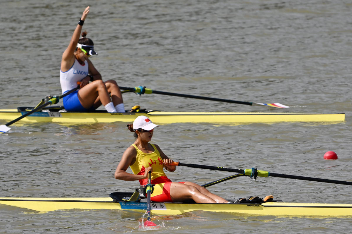 图集|十五运赛艇女子单人双桨决赛，鲁诗雨获银牌